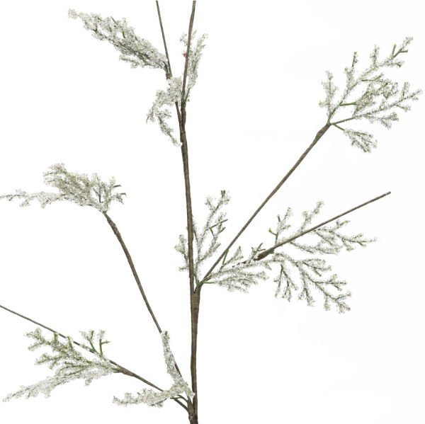 Simli Yapay Çiçek Garland Yaprak Gümüş 75cm