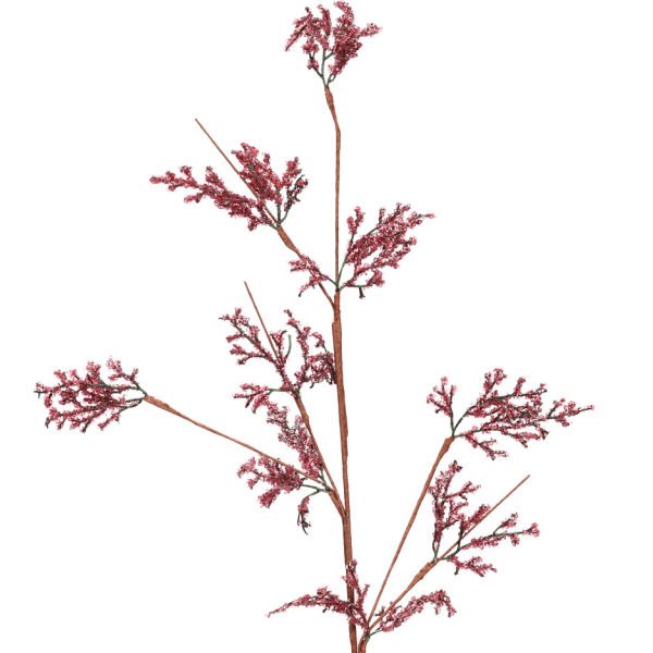 Simli Yapay Çiçek Garland Yaprak Bordo 75cm