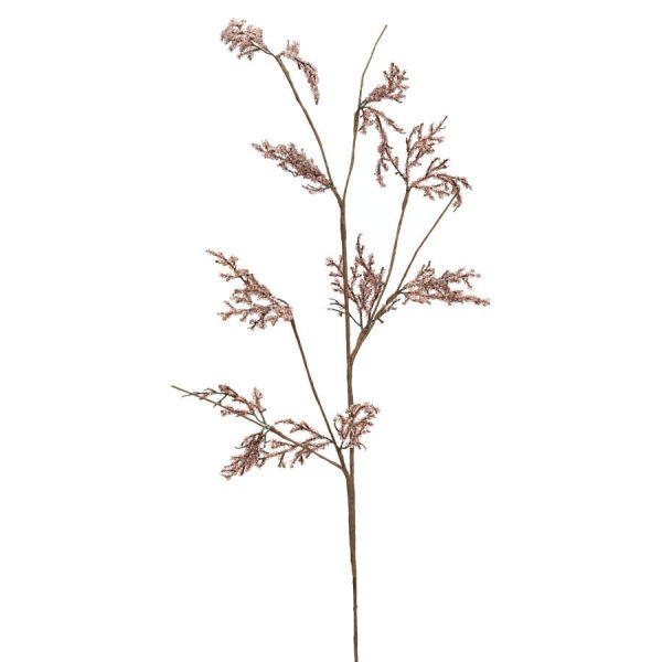 Yapay Çiçek Simli Yapraklı Dekoratif Dal 75 cm Rose Gold