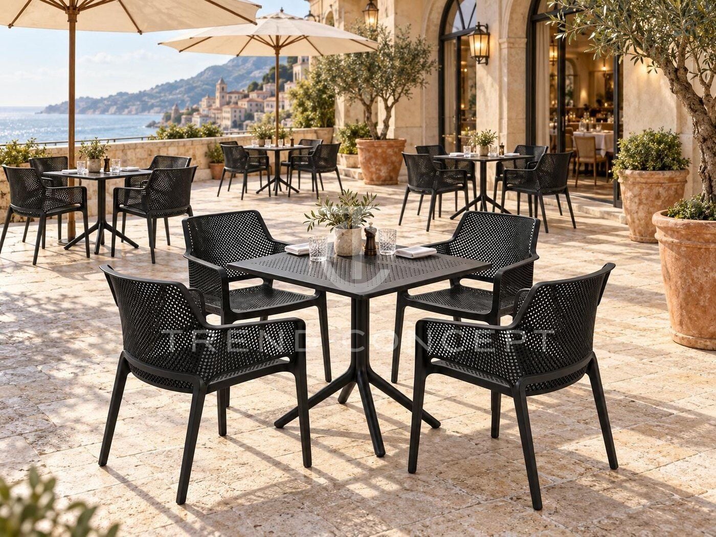 Balkon Masa Sandalye Takımı Crea Punto 4 Kişilik