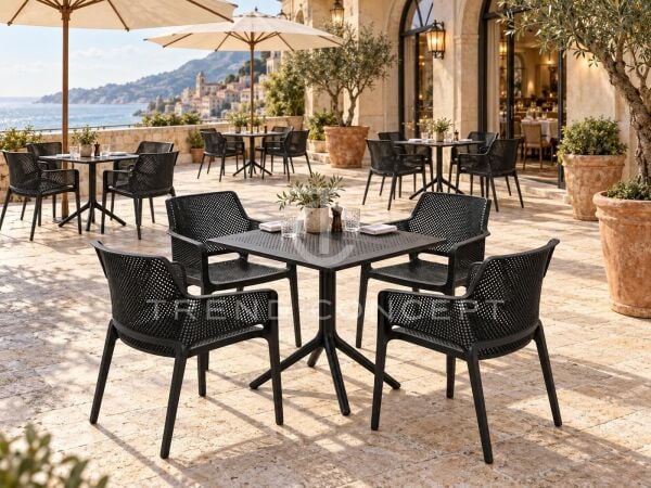 Balkon Masa Sandalye Takımı Crea Punto 4 Kişilik