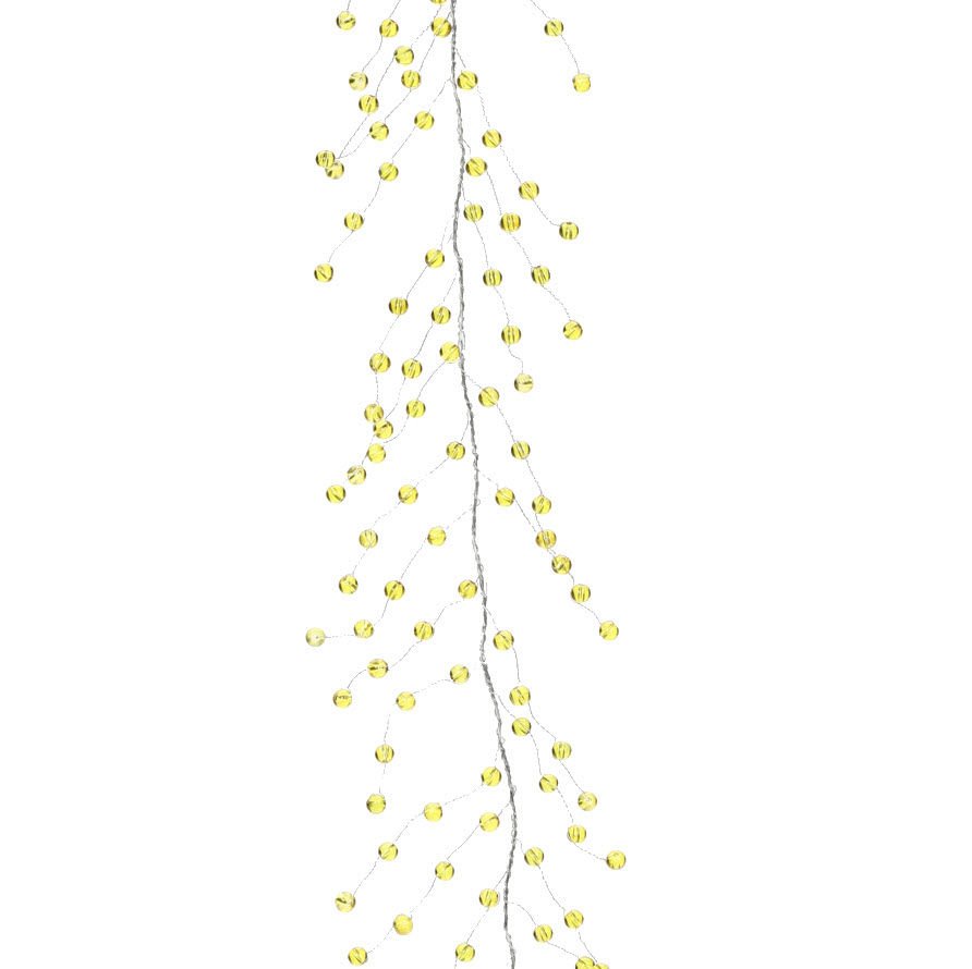 Kristal Garland Dekor 130cm Sarı