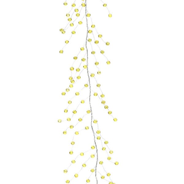 Kristal Garland Dekor 130cm Sarı