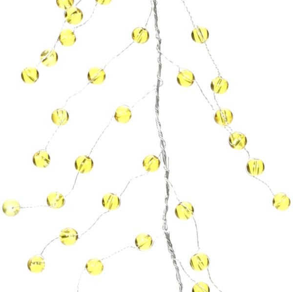 Kristal Boncuklu Garland 130 cm | Düğün ve Davet Masası Süsü – Sarı