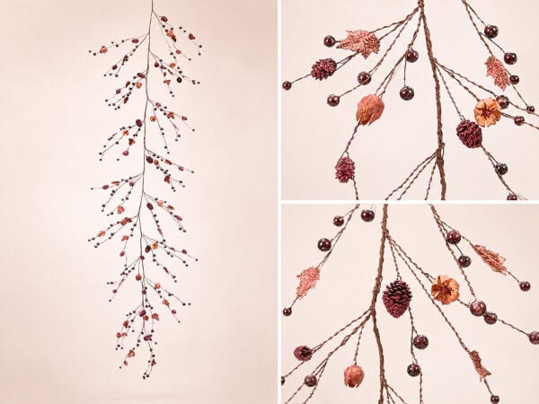 Dekoratif Masa Süsü ve Sarkıt Garland 150 cm – Rose Gold