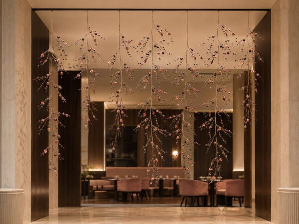 Dekoratif Masa Süsü ve Sarkıt Garland 150 cm – Rose Gold