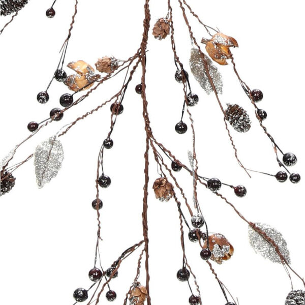 Gümüş Detaylı Dekoratif Garland 150 cm | Davet Masası Süsü