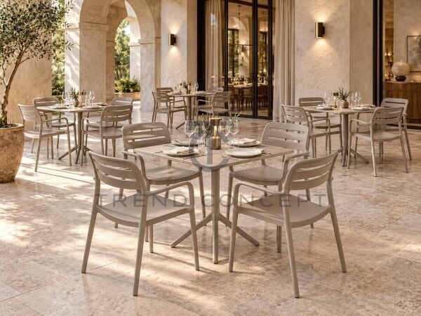 Balkon Masa Sandalye Takımı Zeus Wood 4 Kişilik