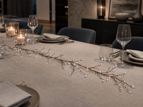 Kristal Görünümlü Dekoratif Masa Süsü ve Sarkıt Dal 120 cm – Şeffaf