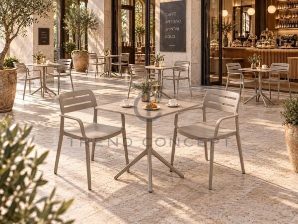 Balkon Masa Sandalye Takımı Zeus Wood 2 Kişilik