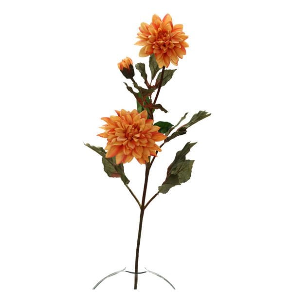 Yapay Çiçek Dahlia Yıldız Çiçeği 86cm Turuncu