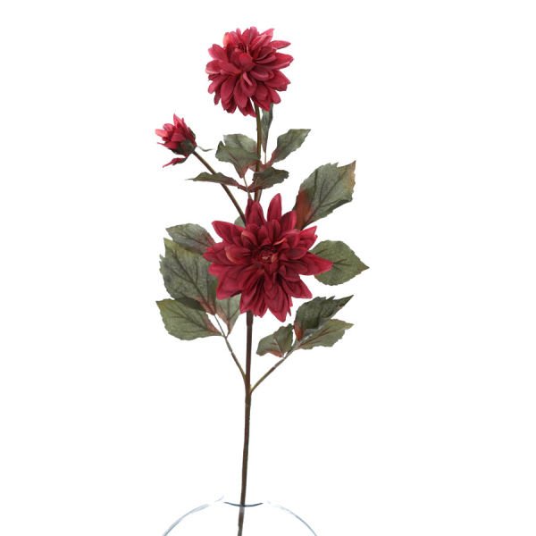 Yapay Çiçek Dahlia Yıldız Çiçeği 86cm Bordo