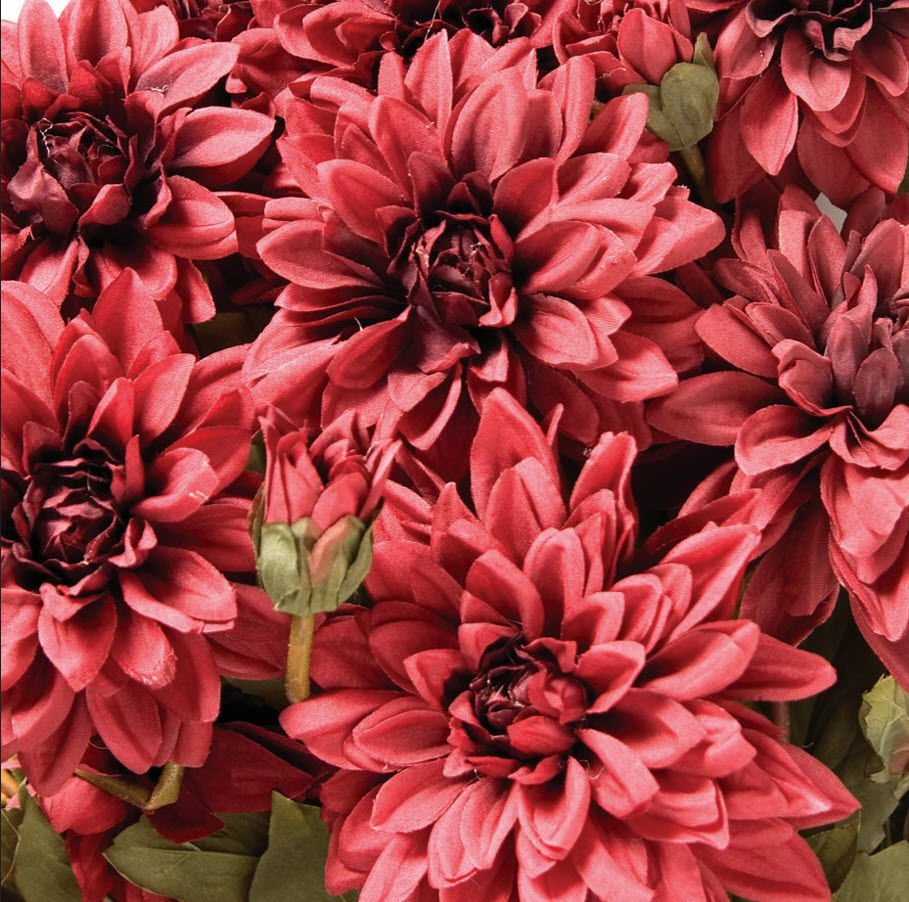Yapay Çiçek Dahlia Yıldız Çiçeği 86cm Bordo