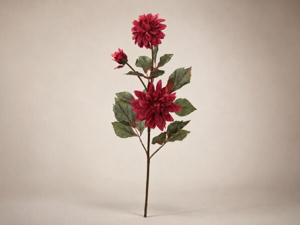 Bordo Yapay Yıldız Çiçeği Dalı 86 cm