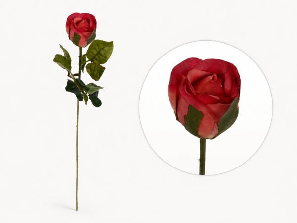Yapay Gül Tek Dal 72 cm Kırmızı