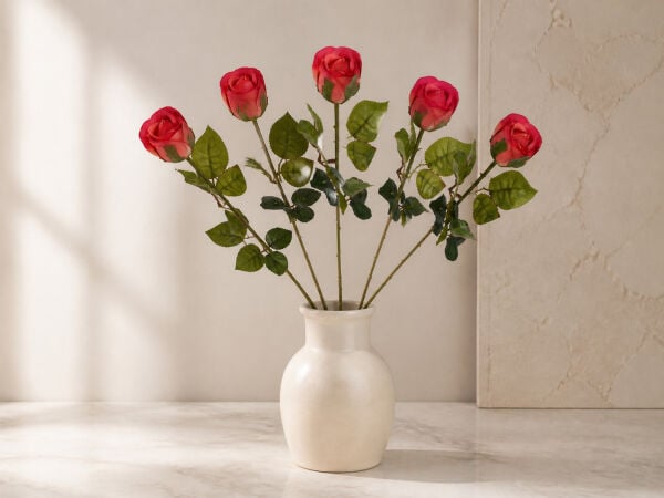 Yapay Gül Tek Dal 72 cm Kırmızı