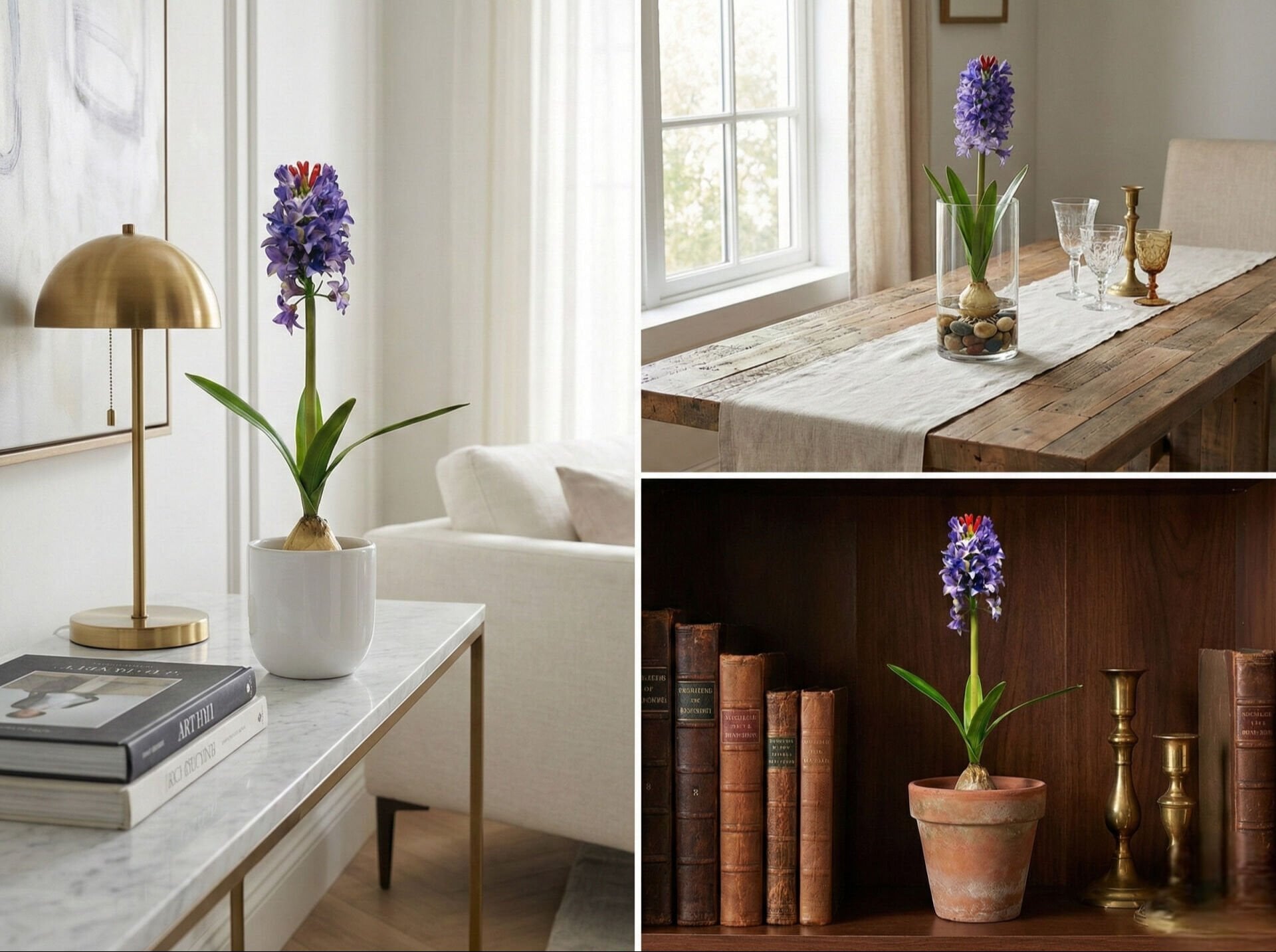 Yapay Sümbül Çiçeği 38 cm Mor