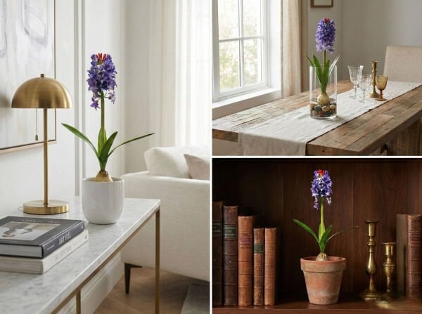 Yapay Sümbül Çiçeği 38 cm Mor