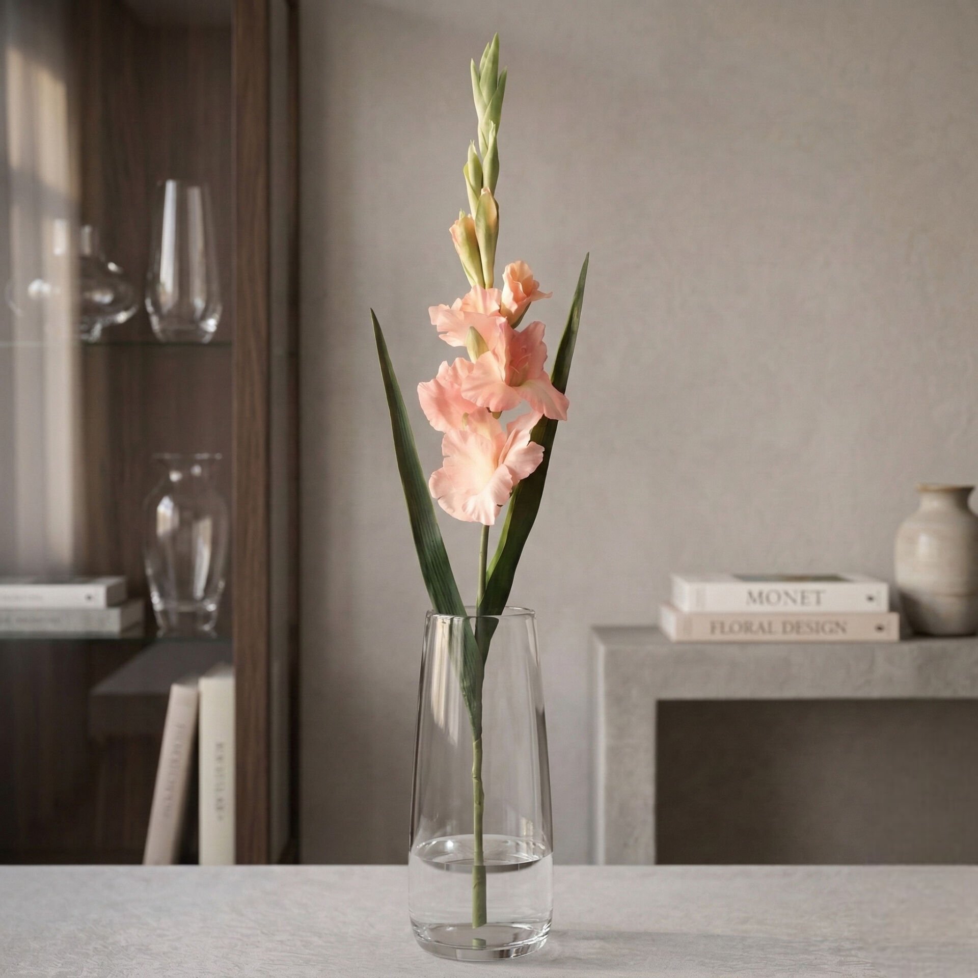 Yapay Açık Pembe Glayör Bahar Dalı - 110 cm Dekoratif Lüks Çiçek