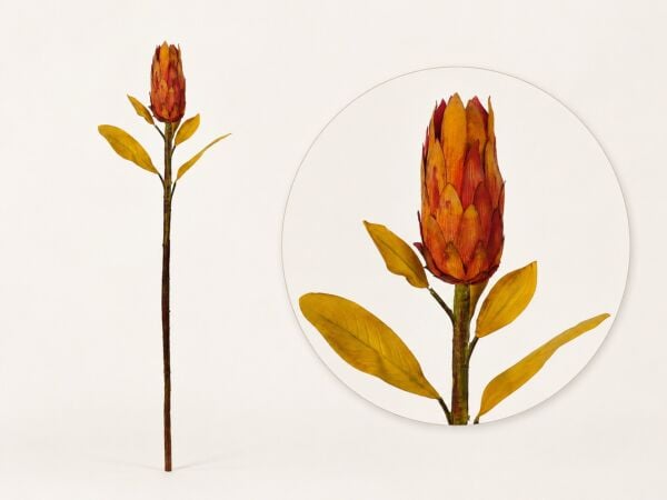 Tropikal Yapay Çiçek Uzun Protea 90 cm