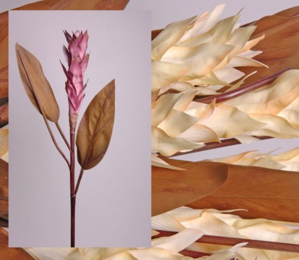 Yapay Ananas Çiçeği Dalı 90 cm Mor
