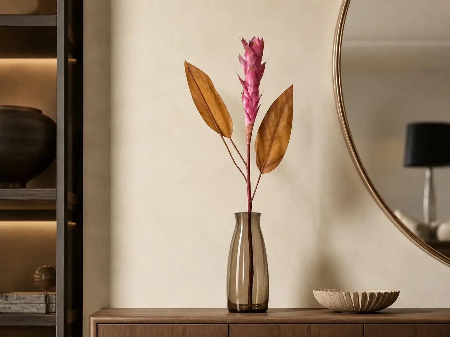 Yapay Ananas Çiçeği Dalı 90 cm Mor