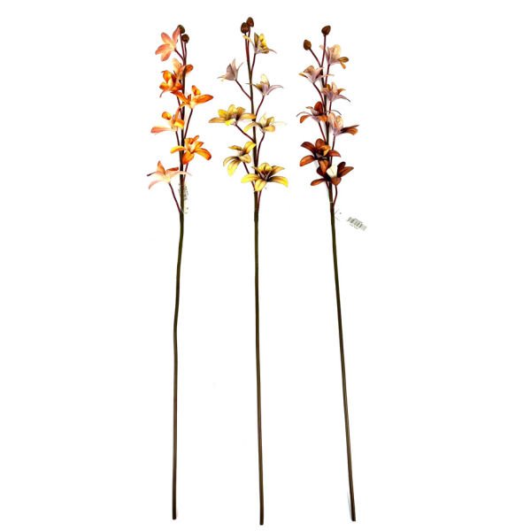 Yapay Çiçek Orkide 77cm Turuncu