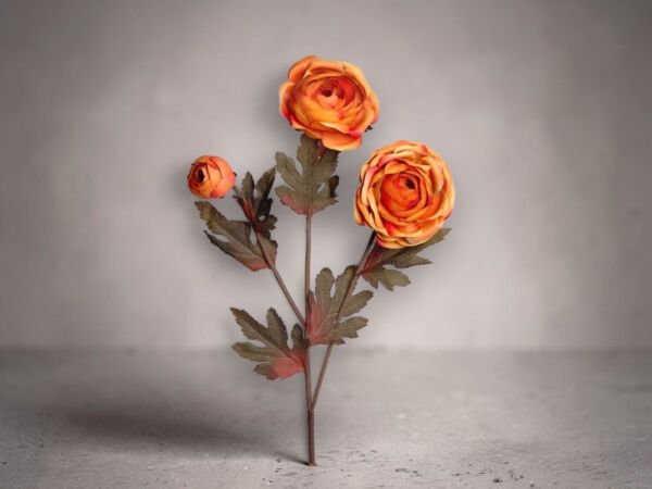 Yapay Kamelya Tek Dal 76 cm - Turuncu