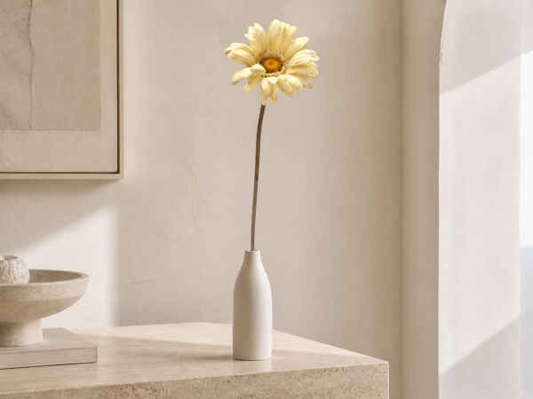 Yapay Gerbera Papatya 63 cm Krem