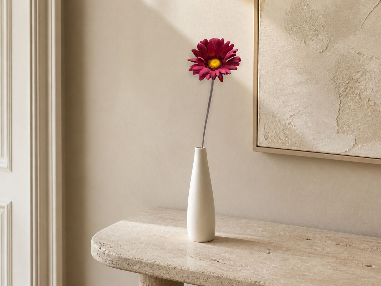 Yapay Gerbera Papatya 63 cm Mor