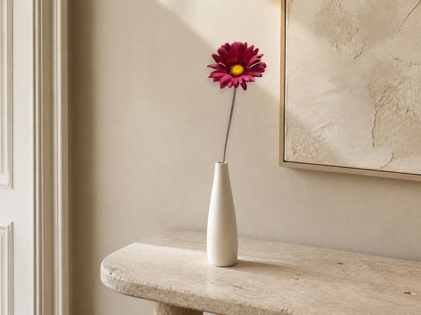 Yapay Gerbera Papatya 63 cm Mor