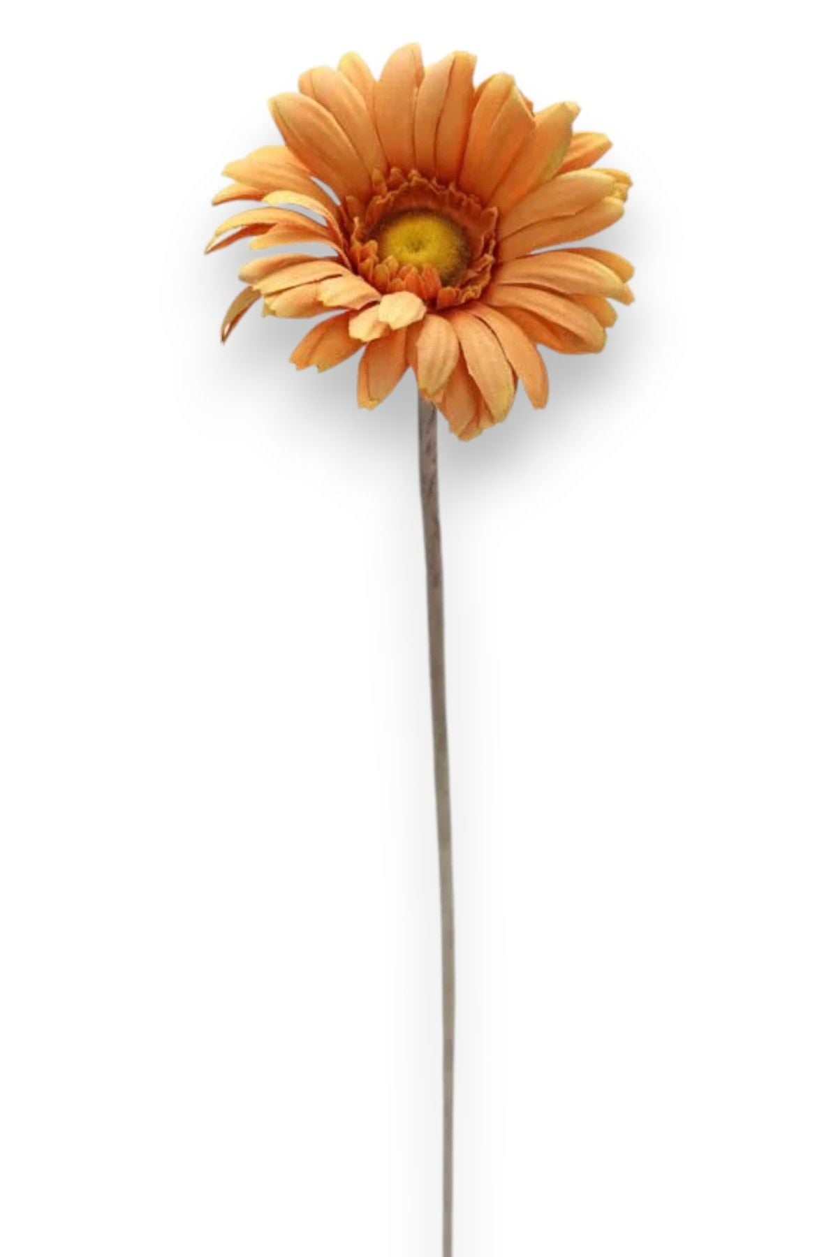 Turuncu Yapay Papatya Gerbera Dalı 63 cm