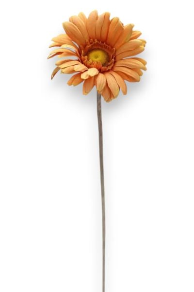 Turuncu Yapay Papatya Gerbera Dalı 63 cm