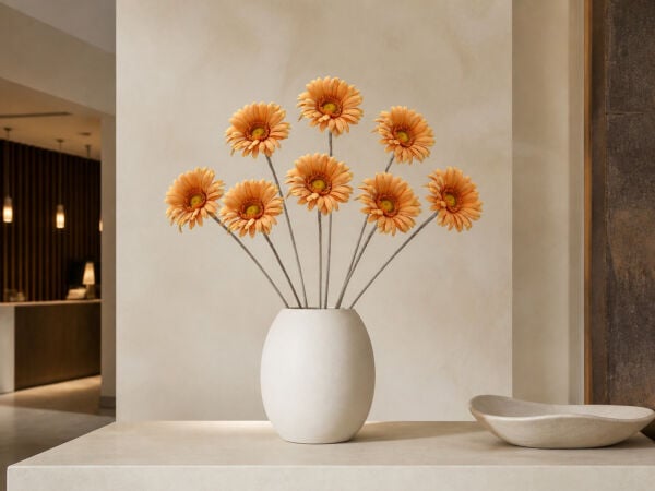 Yapay Gerbera Papatya 63 cm Turuncu