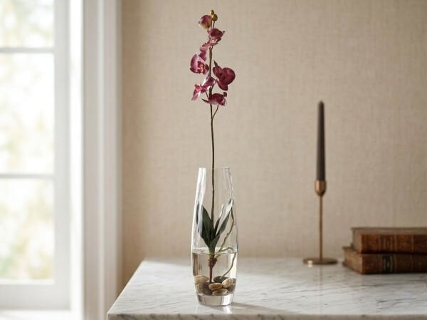 140 cm Phalaenopsis Yapay Orkide - Mor