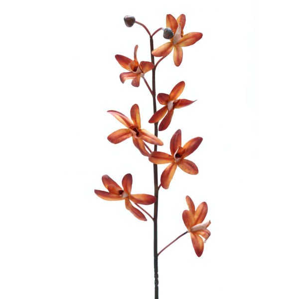 Yapay Çiçek Orkide 90cm Turuncu