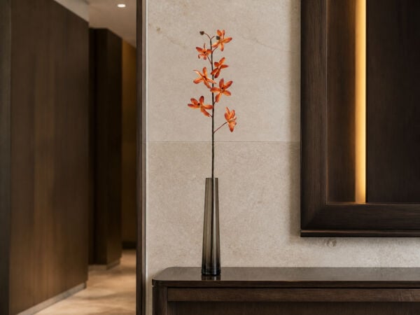 Yapay Orkide Dalı 90 cm Turuncu