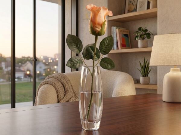 Yapay Somon Gül Tek Dal (72 cm)