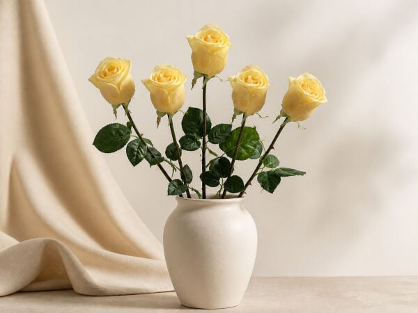 Yapay Gül Tek Dal 72 cm Sarı