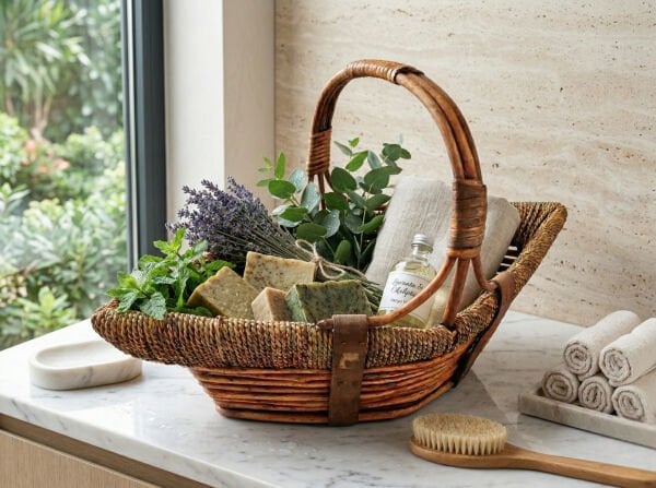 Grand XL Natural Hasır Sepet 56x30x40cm