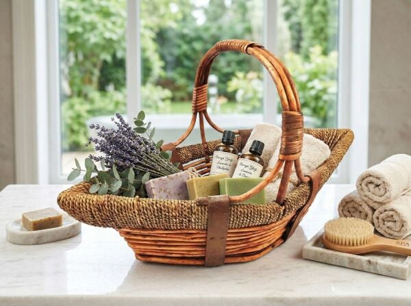 Grand (L) Natural Hasır Sepet 47x23x35cm