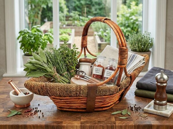 Grand (L) Natural Hasır Sepet 47x23x35cm