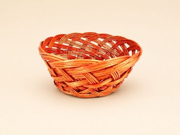 Hasır Sepet – Küçük Yuvarlak Sunum Kasesi 17 × 7 cm