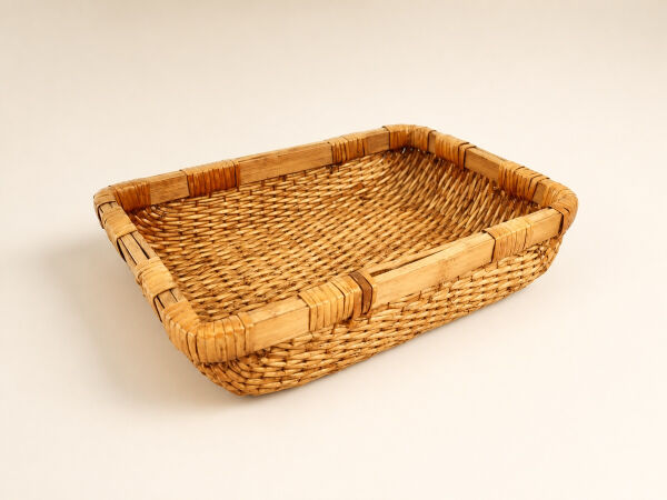 Hasır Sepet – Dikdörtgen Tepsi 42 × 30 × 10 cm