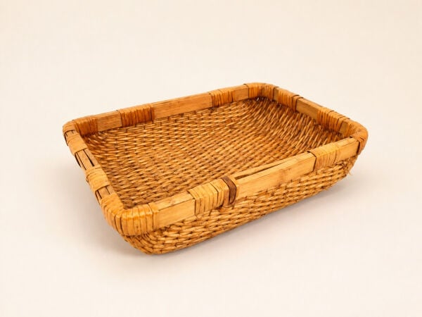 Hasır Sepet – Dikdörtgen Tepsi 33 × 22 × 8 cm
