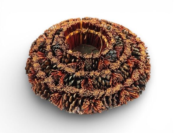 3’lü Hasır Sepet Saksı ve Dekoratif Çiçeklik Seti - Doğal Tasarım