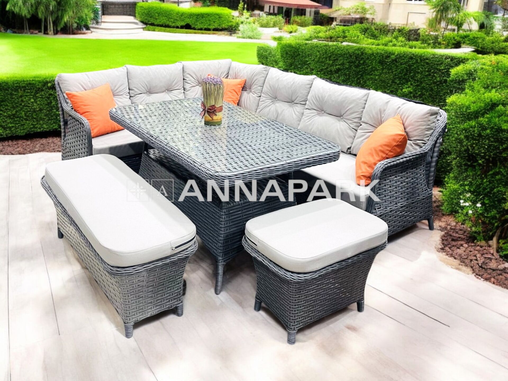 Annapark Marbella Balkon Bahçe Köşe Takımı