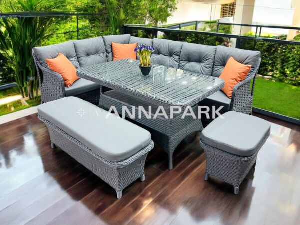 Annapark Marbella Balkon Bahçe Köşe Takımı