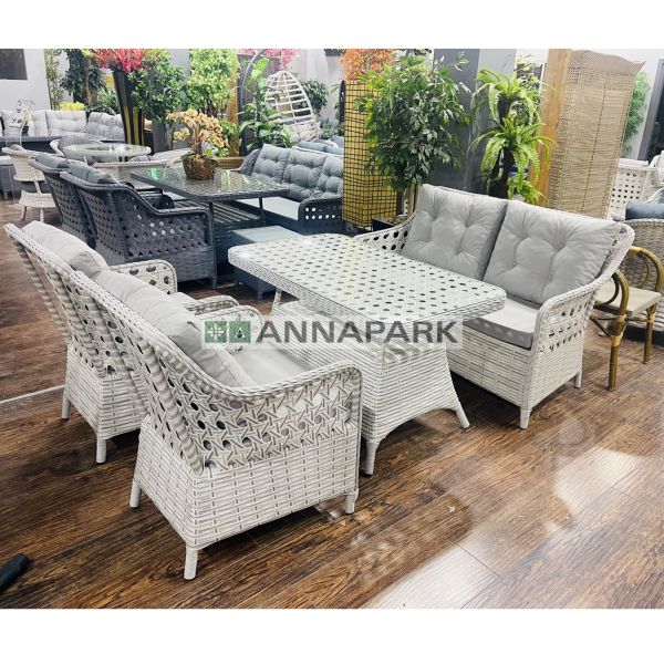 Annapark Home Rattan Balkon Bahçe 2'li Koltuk ve Masa Takımı