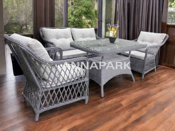 Annapark Bahama Rattan Balkon Bahçe 2'li Koltuk ve Masa Takımı